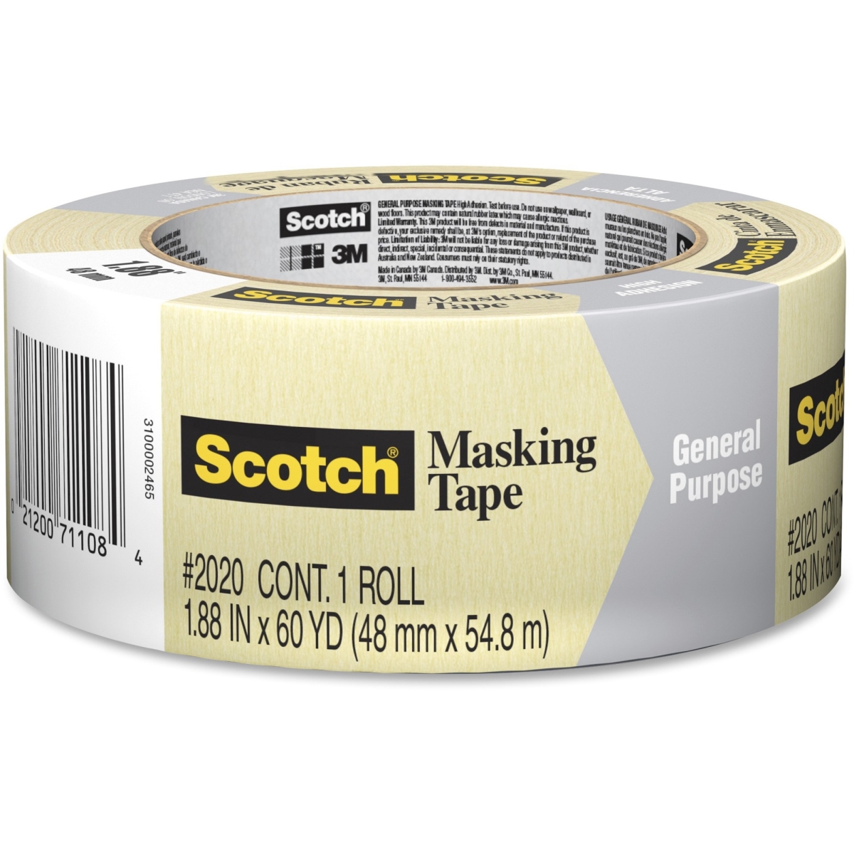 MMM202048MP-3 1 Roll Masking Tape - 48 mm - Pack of 3