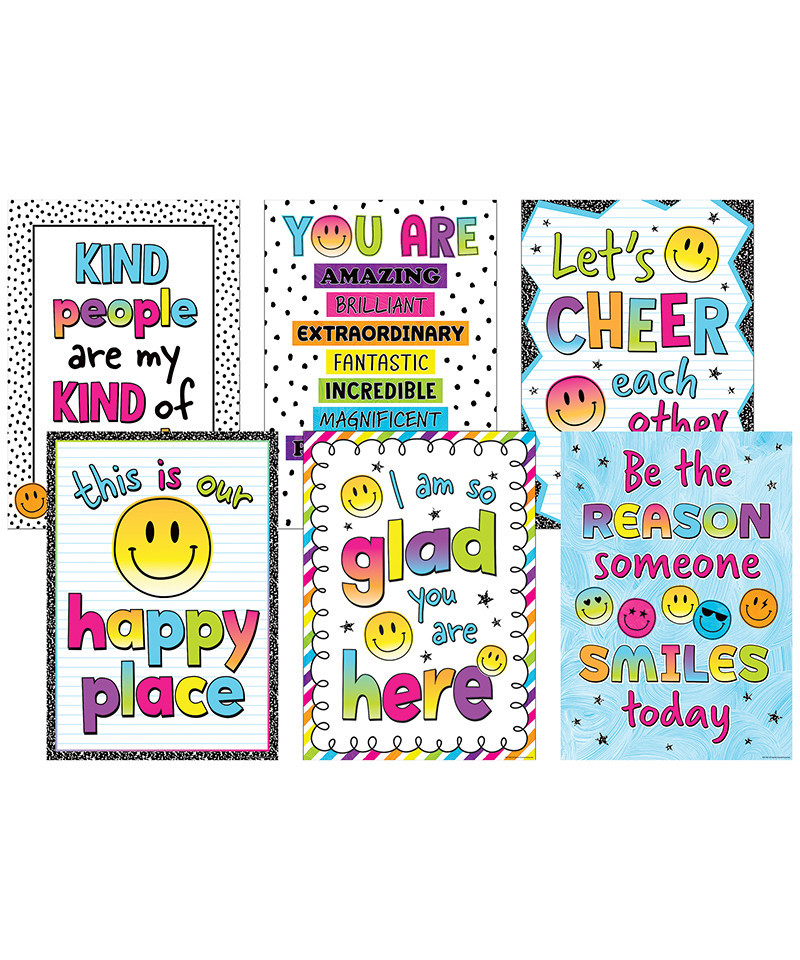 Picture of Teacher Created Resources TCR2088702 Positive Brights Poster Set - 6 Count