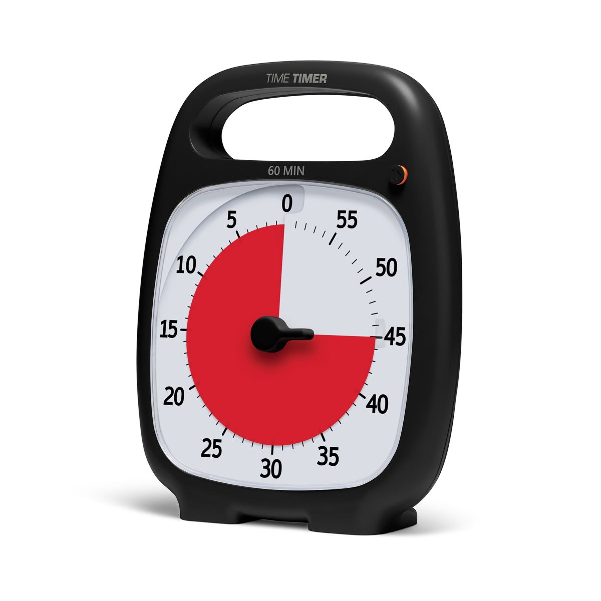 TTMP7WBLK Plus 60 Minute Desk Visual Timer with Portable Handle, Black