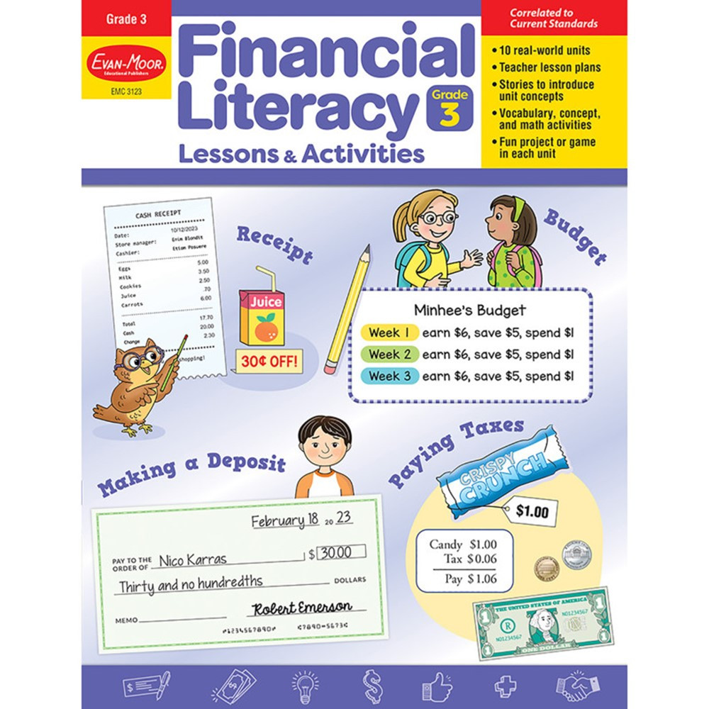 EMC3123 Financial Literacy Lessons & Activities, Grade 3