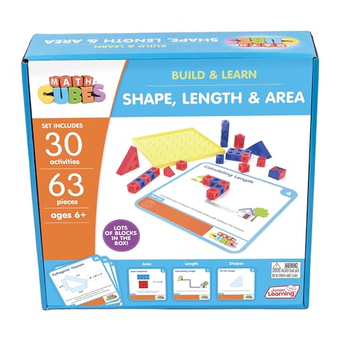 JRLMC111 Mathcubes Shape, Length & Area Activity Set, Multi Color