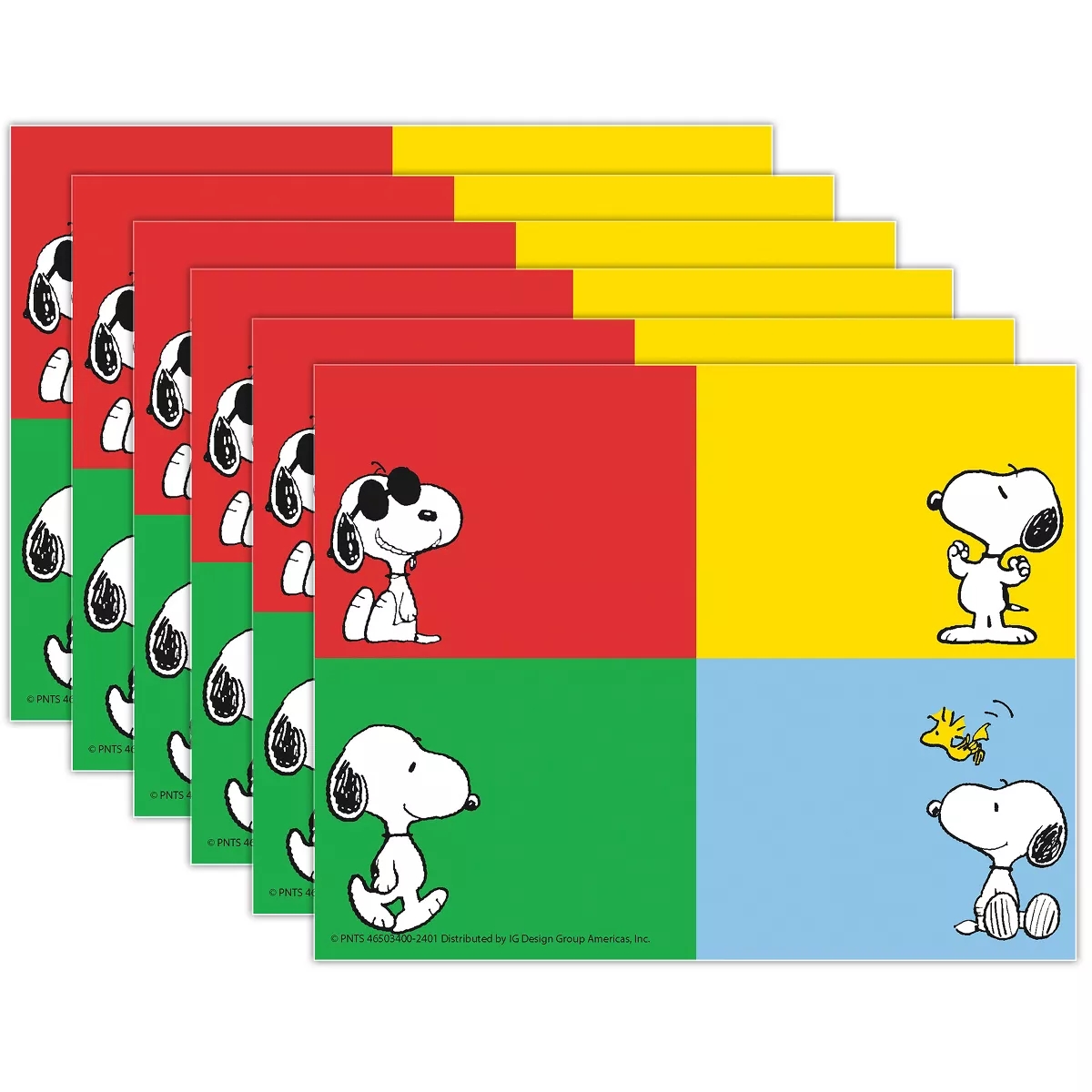 EU-650340-6 Peanuts Name Tags - Pack of 6