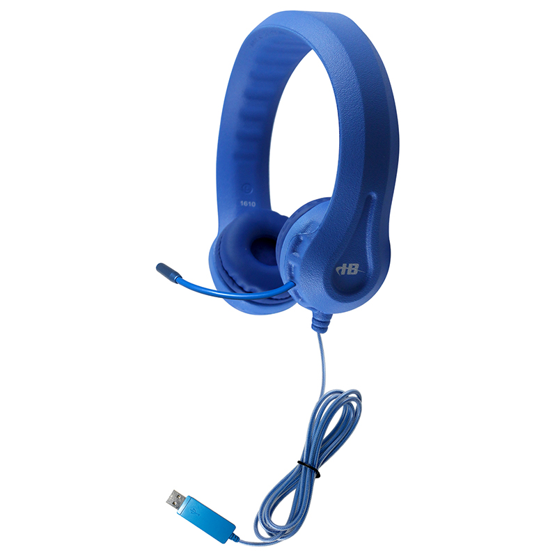 Hamilton Electronics HECKFX2UBLU Kids TRRS Flex-Phone USB Headset with Gooseneck Microphone, Blue -  Hamilton Electronics (HE) Corporation