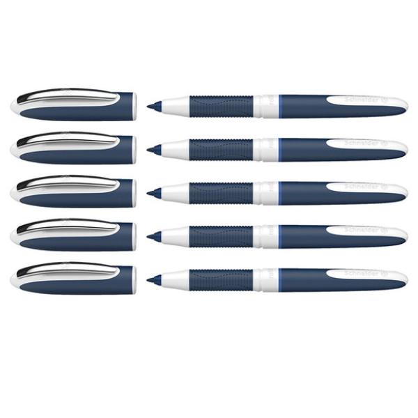 PSY183703-5 0.6 mm One Change Refillable Rollerball Pens, Blue - 5 Each