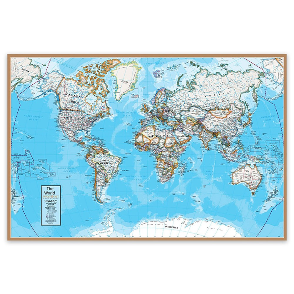 Picture of Waypoint Geographic RWPWG14 24 x 36 in. Contemporary World Laminated Wall Map