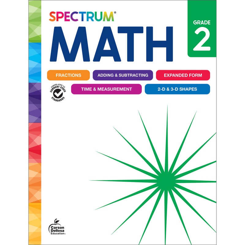 Picture of Carson Dellosa Education CD-705501 Spectrum Grade 2 Math Workbook