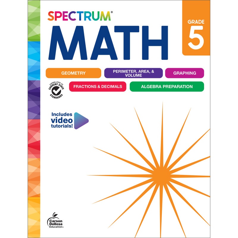 Picture of Carson Dellosa Education CD-705504 Spectrum Grade 5 Math Workbook