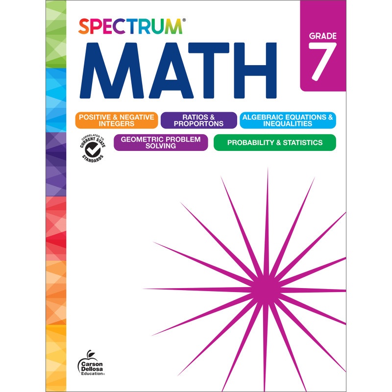Picture of Carson Dellosa Education CD-705506 Spectrum Grade 7 Math Workbook