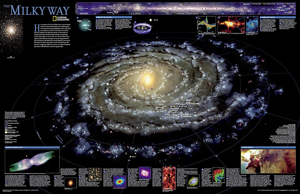 Maps NGMRE00620140 The Milky Way Laminated Map