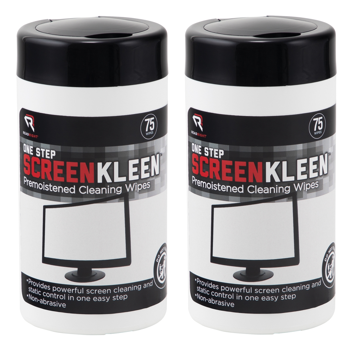 Advantus AVTRR1409-2 Screen Kleen One-Step Cleaning Wipes - 2 Piece