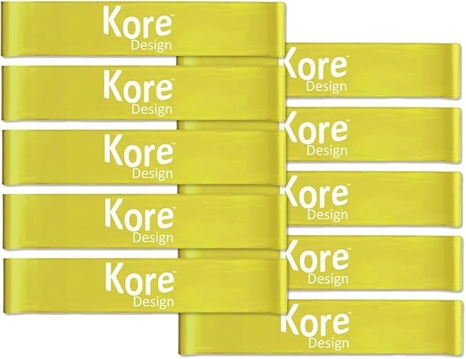 Picture of Kore KD-KB0003 Silicon Fidget Kick Chair Bands&#44; Yellow - Pack of 10