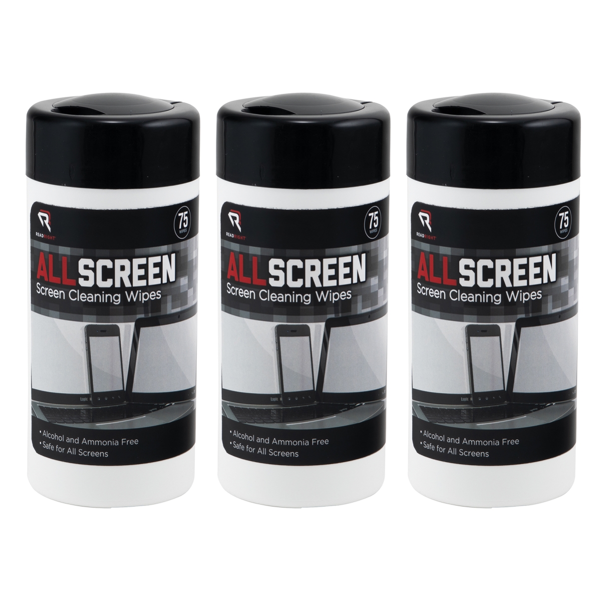Advantus AVTRR15045-3 All Screen Cleaning Wipes - 3 Piece