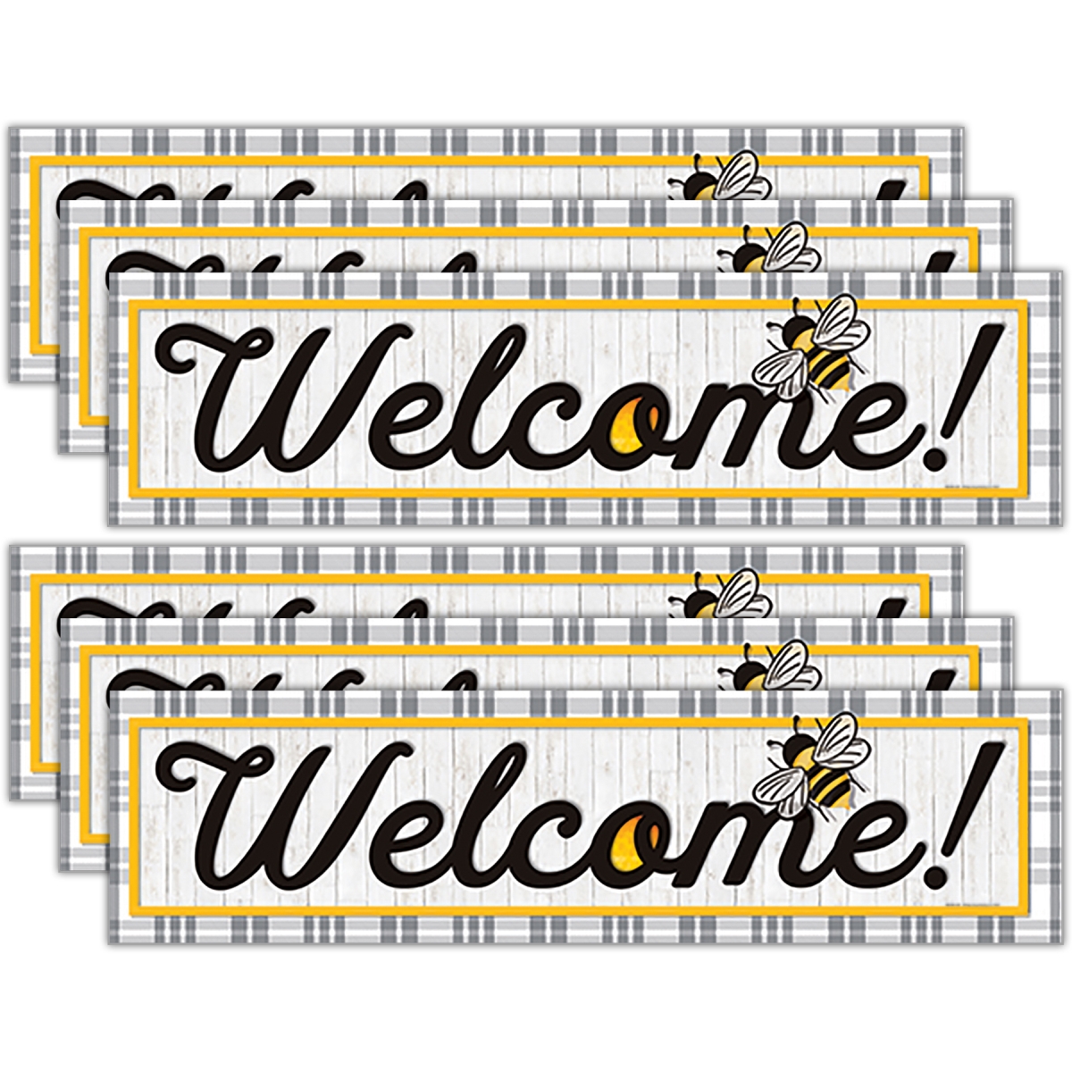 Picture of Eureka EU-849344-6 45 x 12 in. The Hive Welcome Horizontal Banner - 6 Each