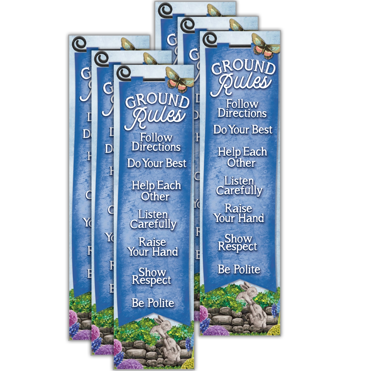 Picture of Eureka EU-849346-6 Curiosity Garden Ground Rules Vertical Banner - 6 Each
