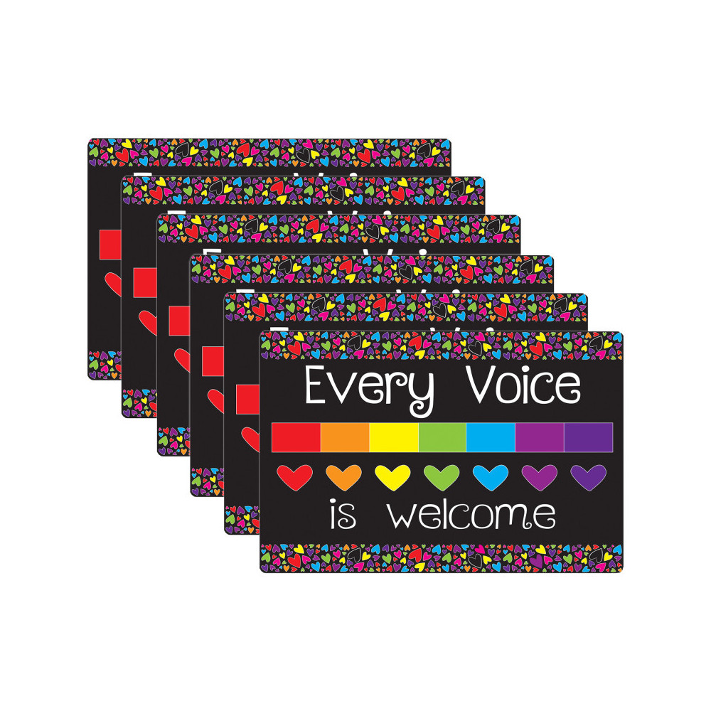Picture of Ashley Productions ASH12500-6 8 x 10 in. Every Voice Welcome Here Computer Mouse Pad - Pack of 6