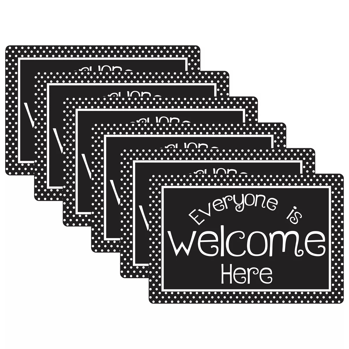 Picture of Ashley Productions ASH12509-6 Black & White Dots Everyone Mouse Pad - Pack of 6