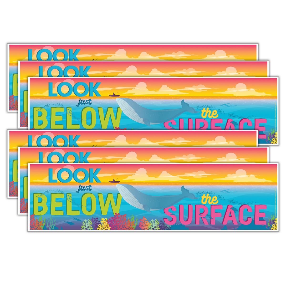 Picture of Eureka EU-849349-6 Seas The Day Horizontal Banner - 6 Each