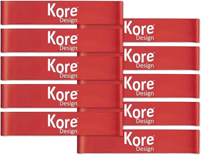 Picture of Kore KD-KB0000 Silicon Fidget Kick Chair Bands&#44; Red - Pack of 10