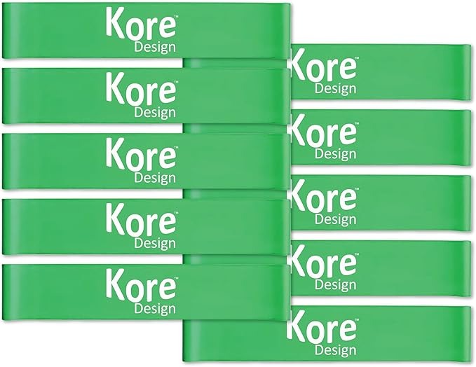 Picture of Kore KD-KB0002 Silicon Fidget Kick Chair Bands&#44; Green - Pack of 10