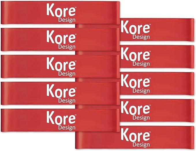Picture of Kore KD-KB1000 Latex Fidget Kick Chair Bands&#44; Red - Pack of 10