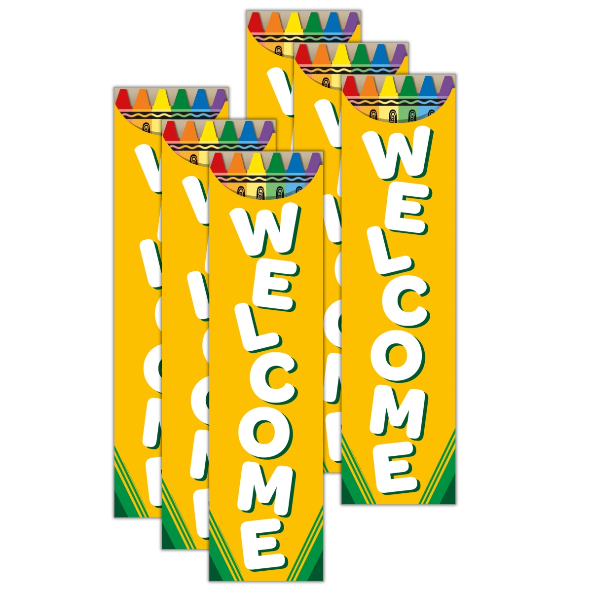 Picture of Eureka EU-849345-6 Crayola Welcome Vertical Banner - 6 Each