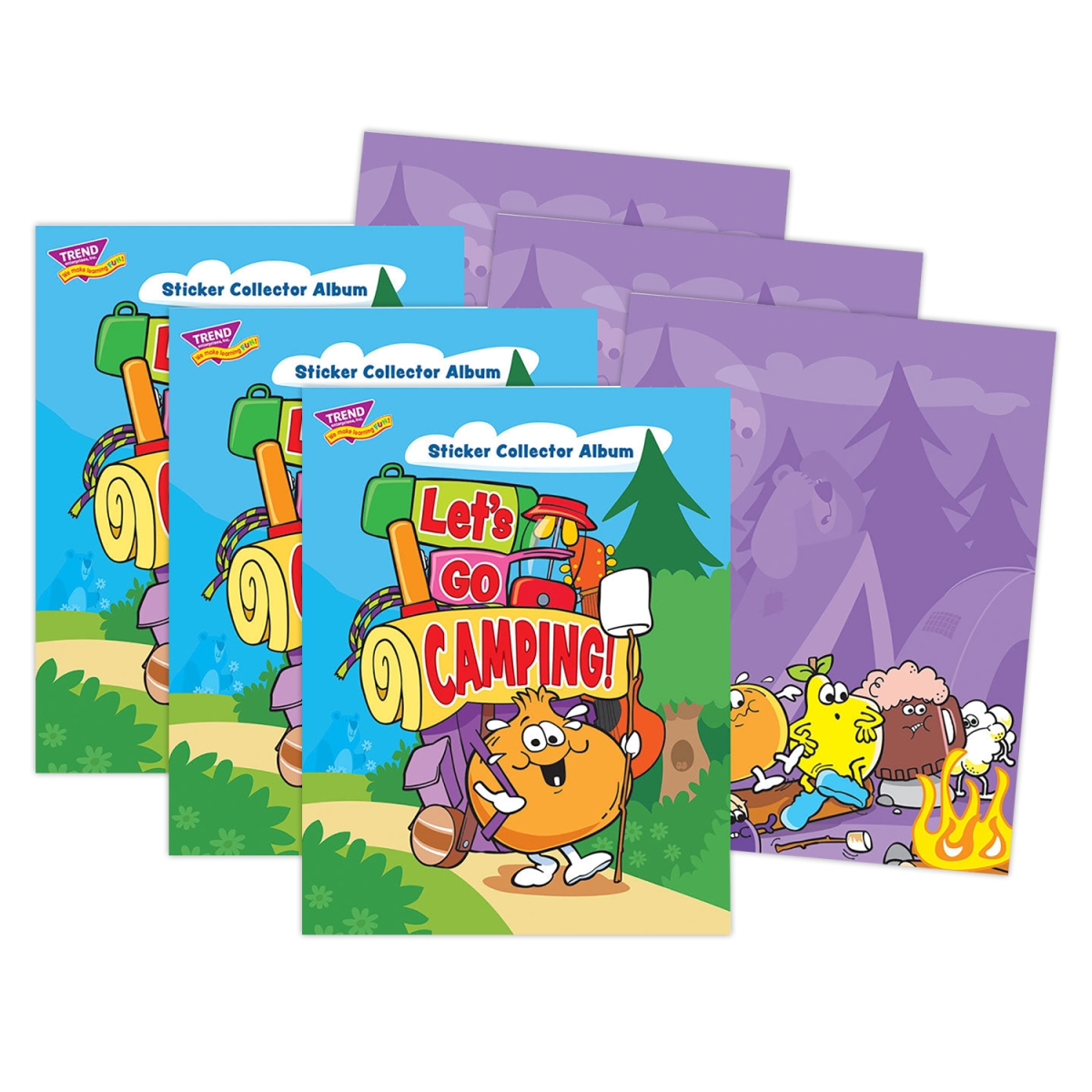 Lets Go Camping Sticker Collector Album, Large, 3PK