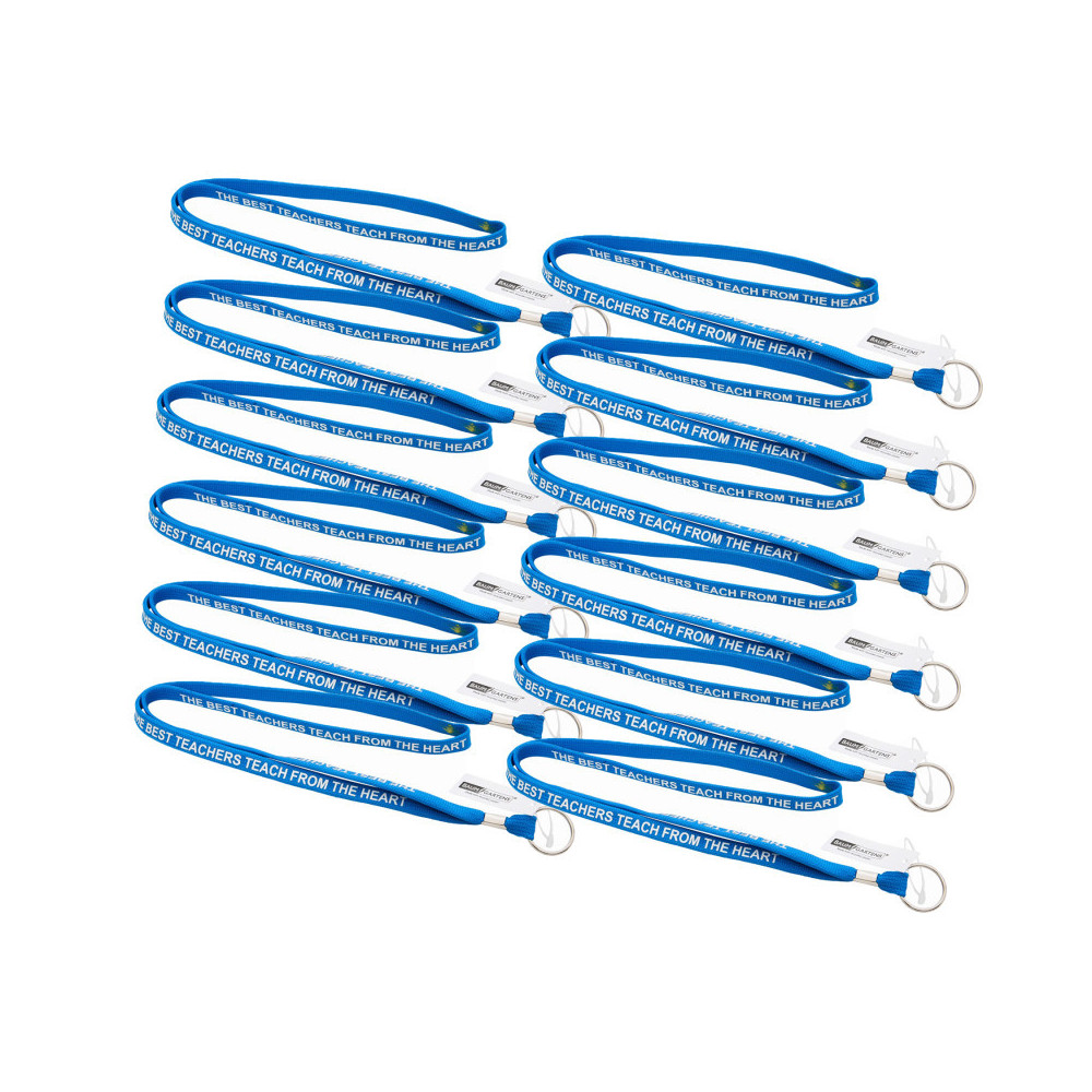 BAU98000-12 Teacher Lanyard Flat Style Ring - Pack of 12