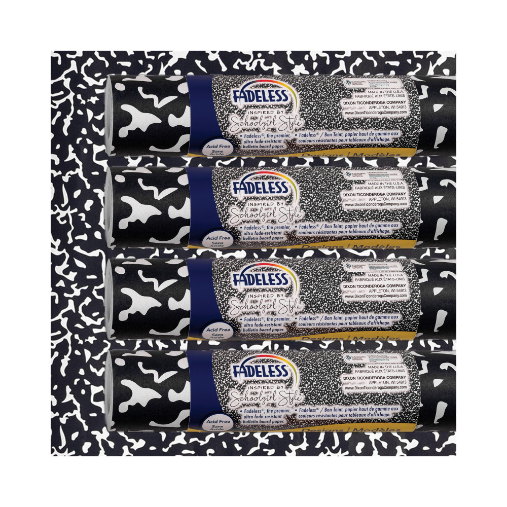 Dixon Ticonderoga PAC0040128 47.25 in. x 12 ft. School Girl Style Senior Year Bulletin Board Paper, 4 Rolls