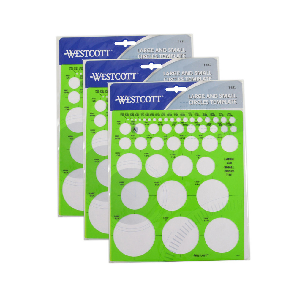 ACMT831-3 Large & Small Circles Template - Pack of 3