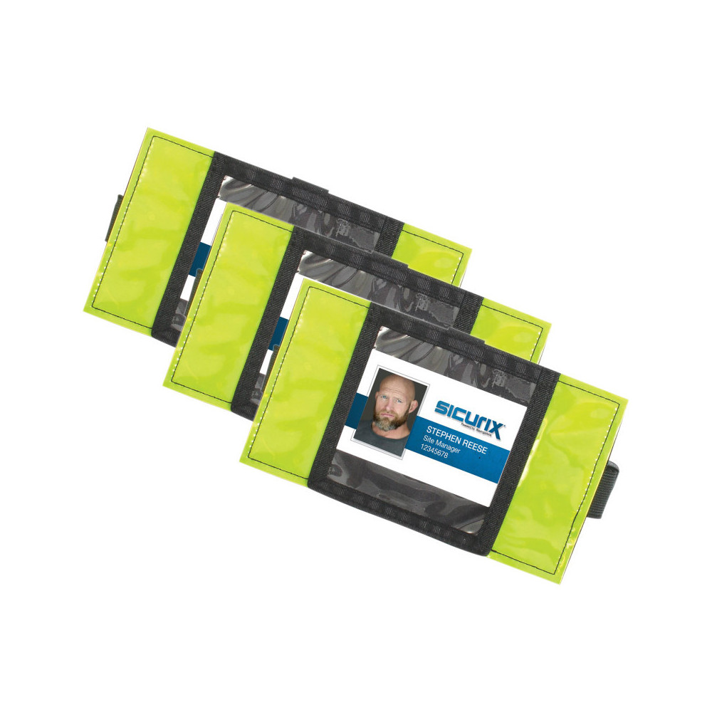 BAU66850-3 Reflective Safety Horizontal Armband decal Holder - Pack of 3