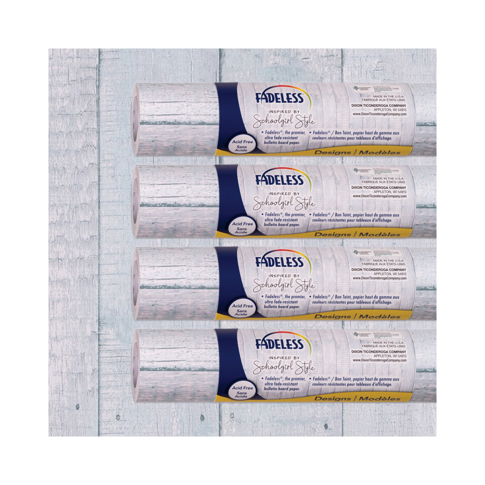 Dixon Ticonderoga PAC0040138 47.25 in. x 12 ft. School Girl Style Southern Charm Bulletin Board Paper, 4 Rolls