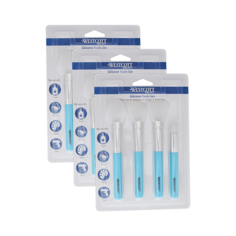 Acme United ACM00507-3 Silicone Tools Set, 4 per Set - Pack of 3