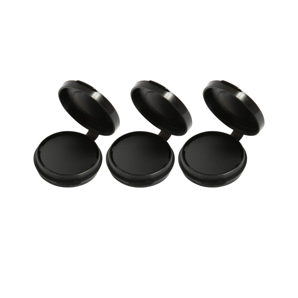 BAU38010-3 Inkless Fingerprint Pad with Adhesive, Black - Pack of 3