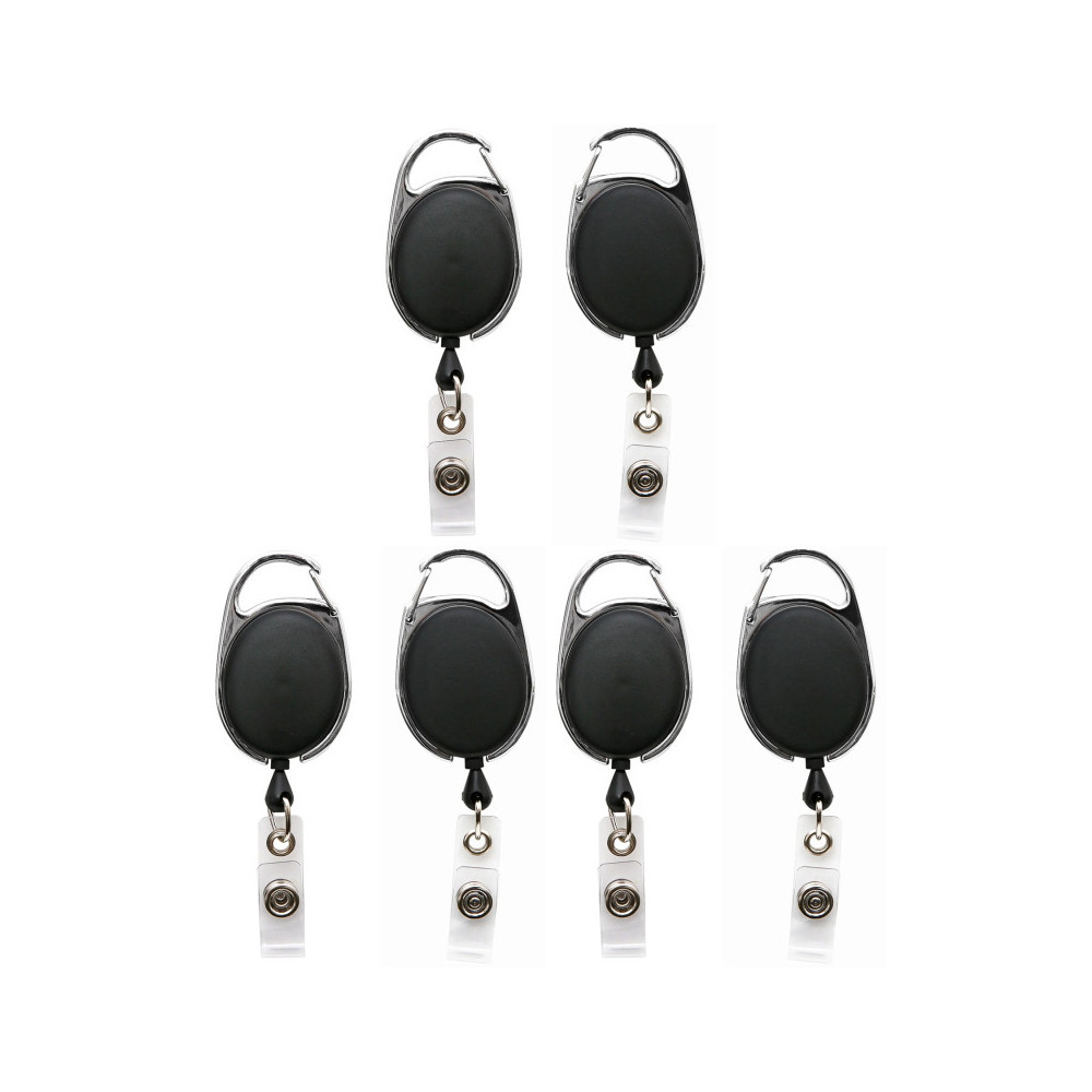 BAU68754-6 Quick Clip Oval ID decal Reel, Black - Pack of 6