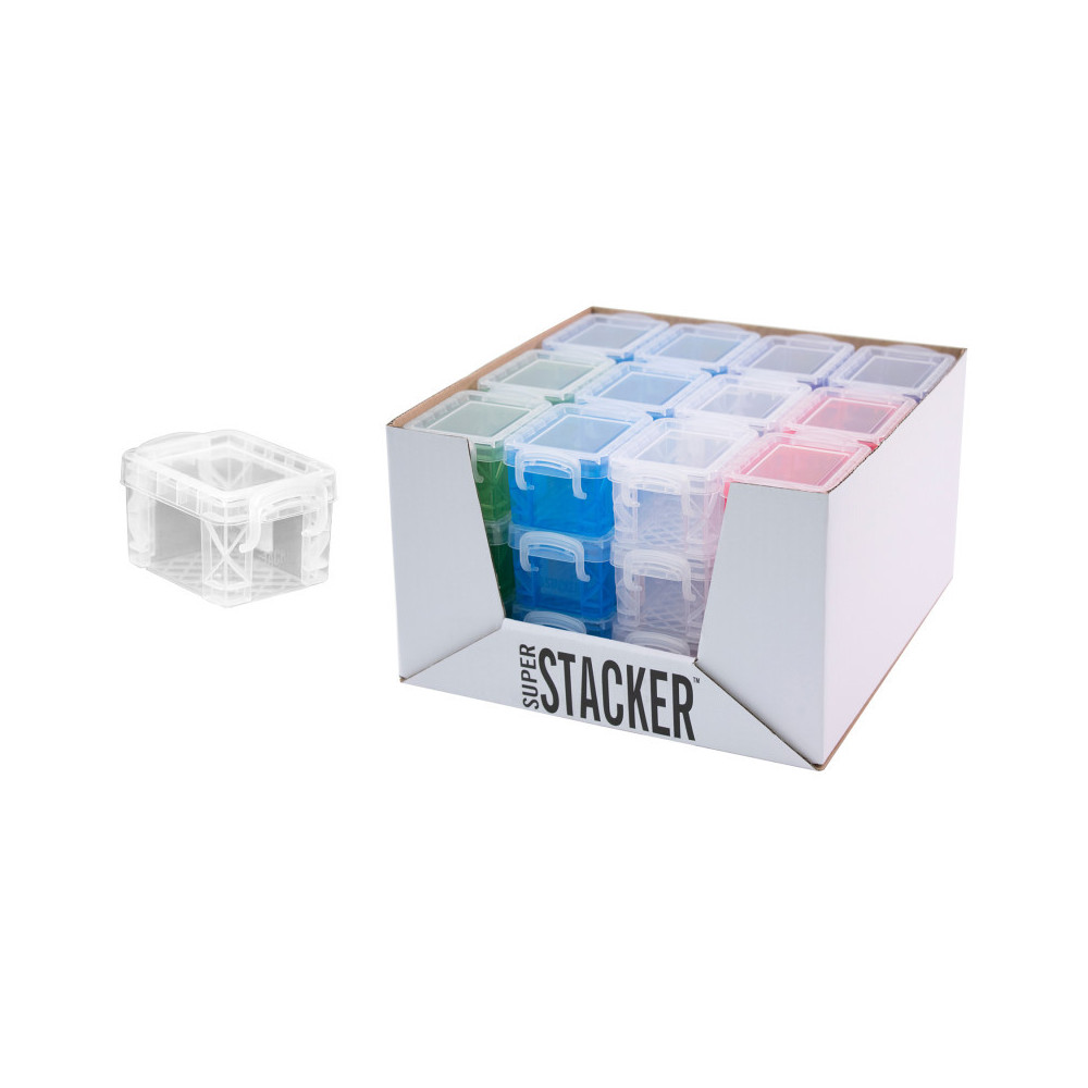 Advantus AVT34366 Super Stacker Pixie Box, Multi Color - Pack of 36