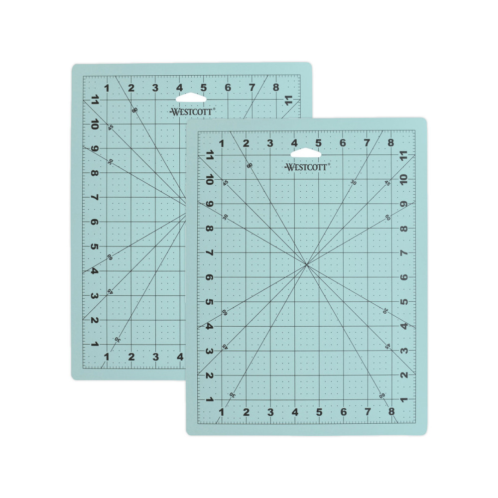 Acme United ACM00503-2 9 x 12 in. Self Healing Craft Cutting Mat with Grid - Pack of 2
