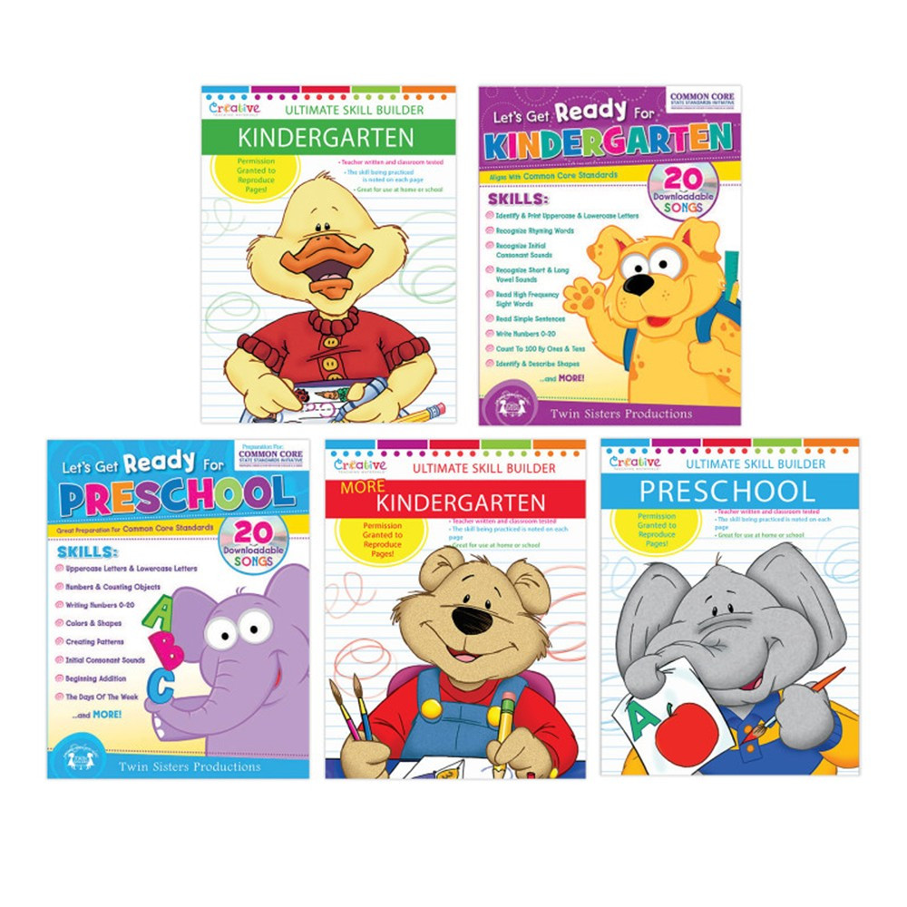 Picture of PBS Publishing PBSCTM2017 Preschool & Kindergarten Workbooks Bundle
