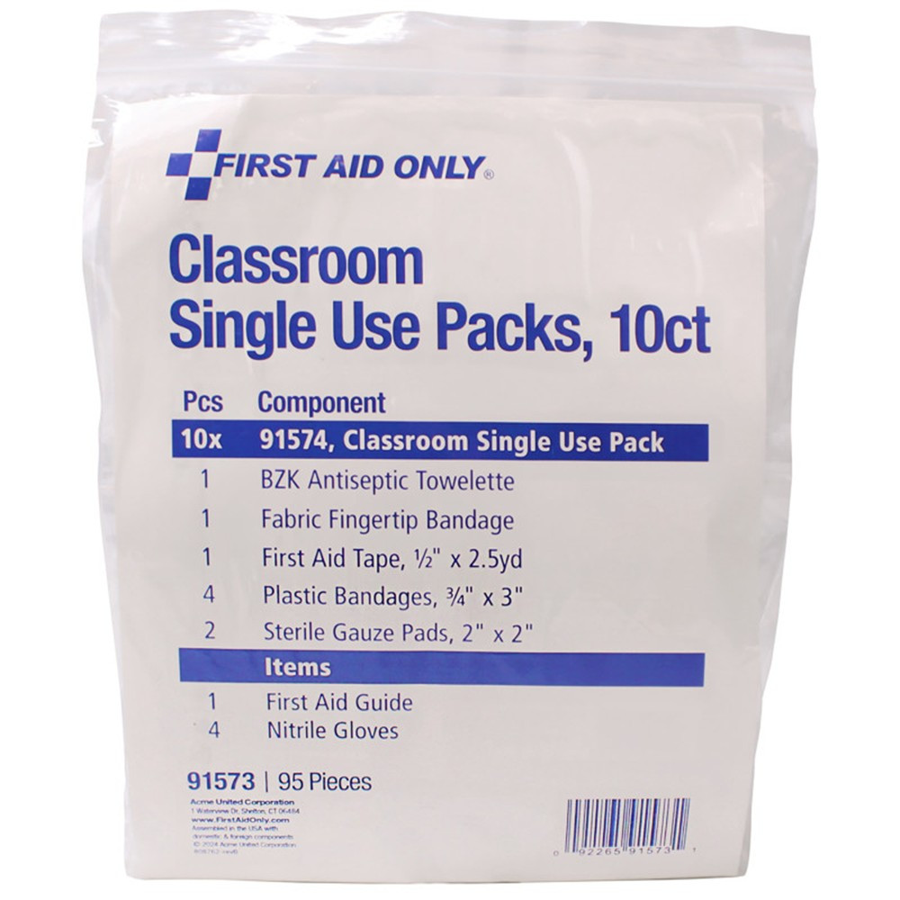 Picture of Acme ACM91573 Classroom Single Use First Aid Kit - Pack of 10