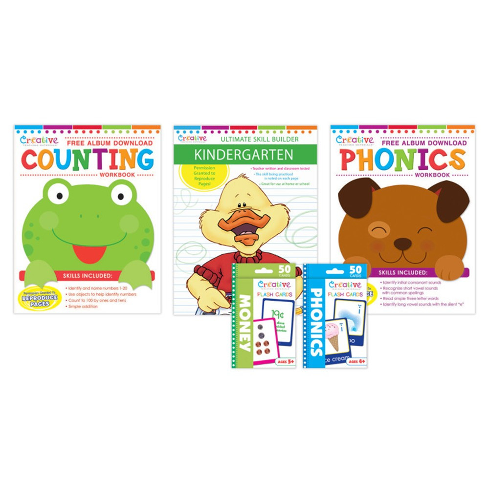 Picture of PBS Publishing PBSCTM2002 Kindergarten Skills Workbook & Flashcard Bundle