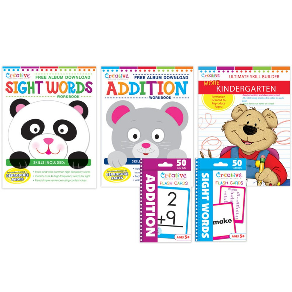 Picture of PBS Publishing PBSCTM2004 More Kindergarten Skills Workbook & Flashcard Bundle