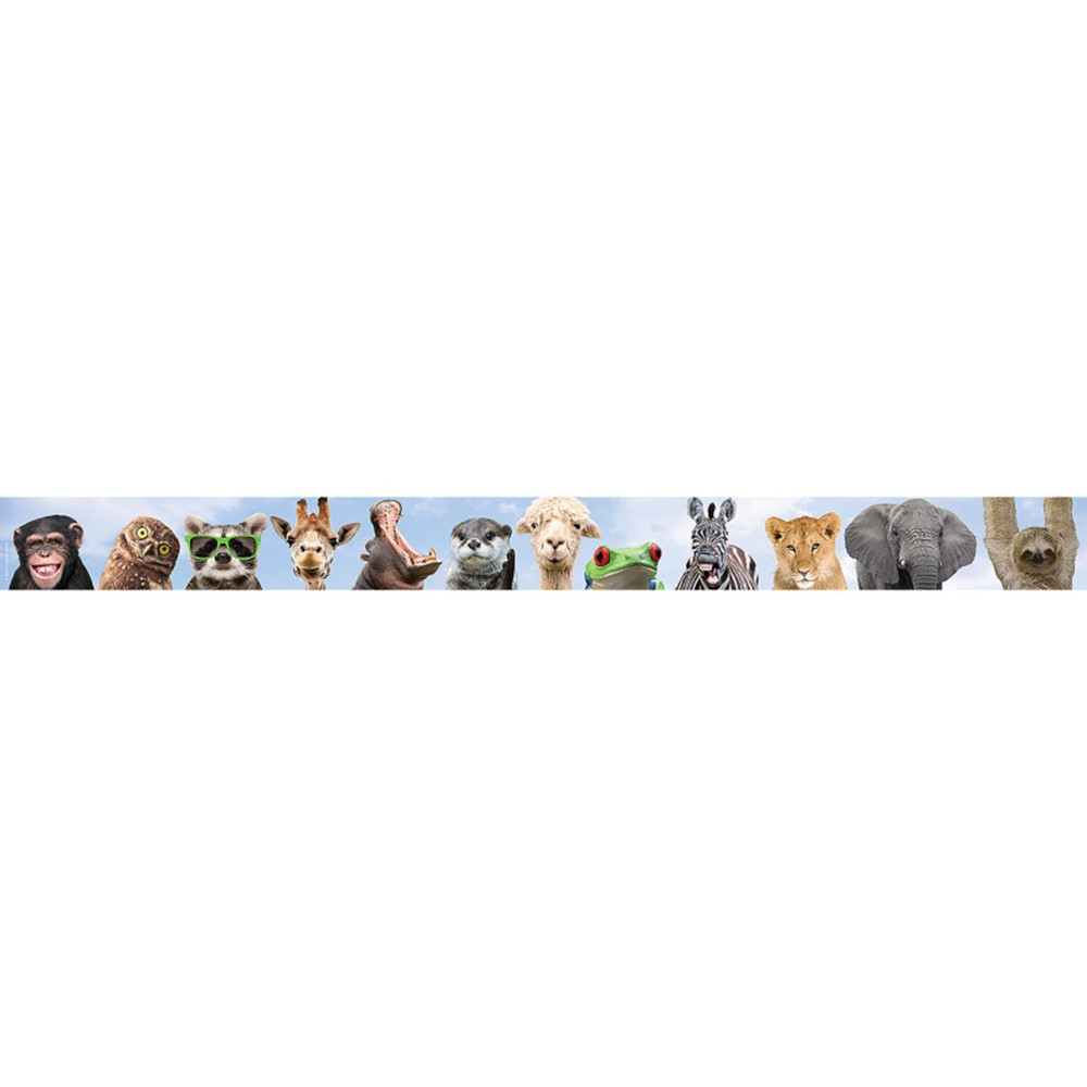 Picture of Teacher Created Resources TCR6848-6 35 ft. Go Wild Animals Straight Border Trim - Pack of 6
