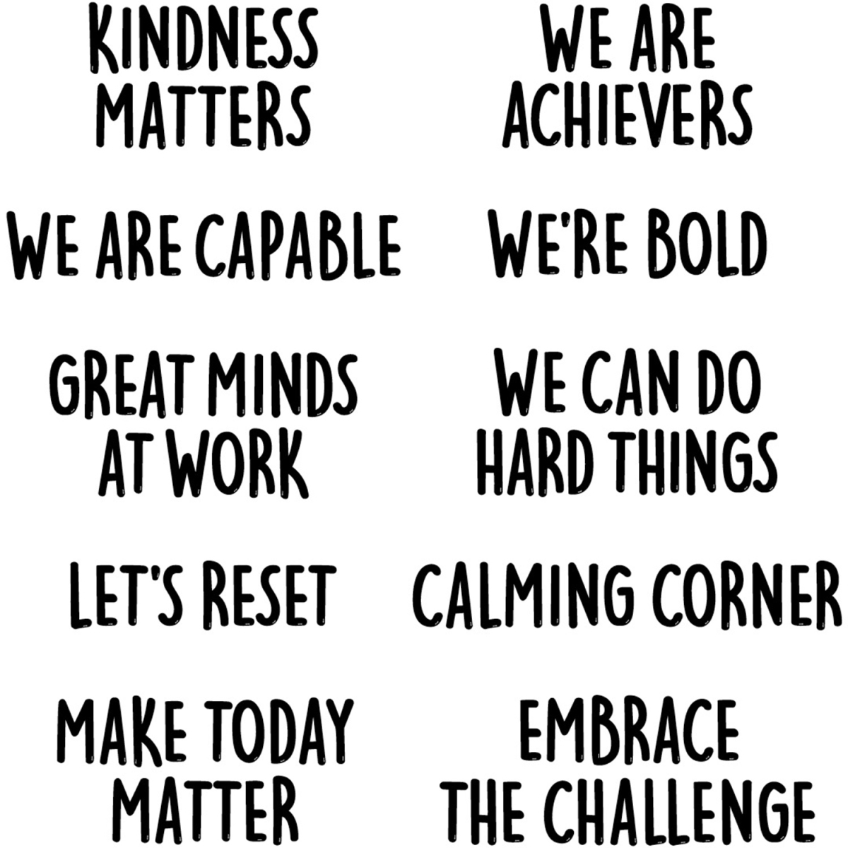 Picture of Creative Teaching Press CTP11068 Core Decor Mindset Motivation 15 Phrases Punch-Out