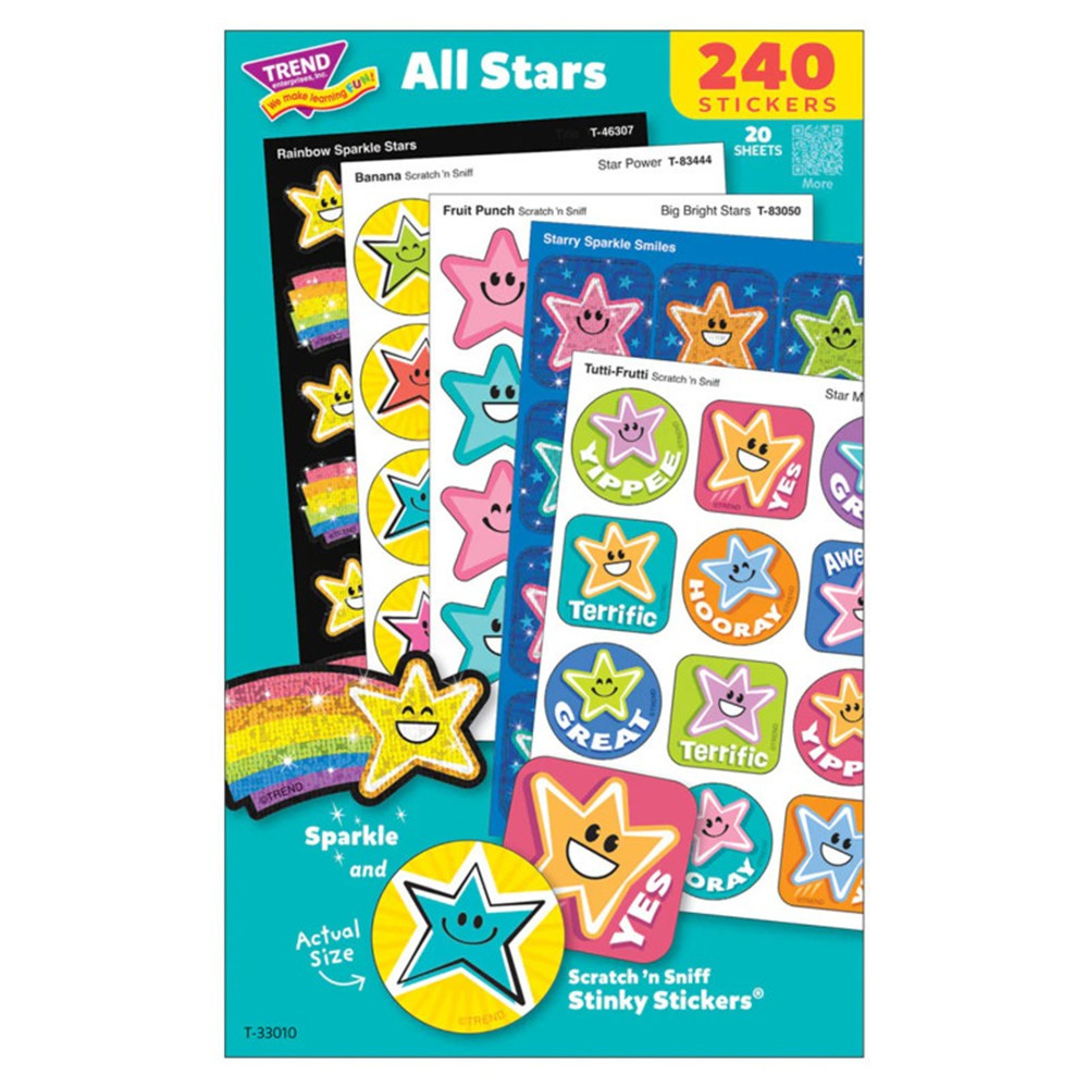 All Stars Mixed Stickers Variety Pack, 240-Piece Set