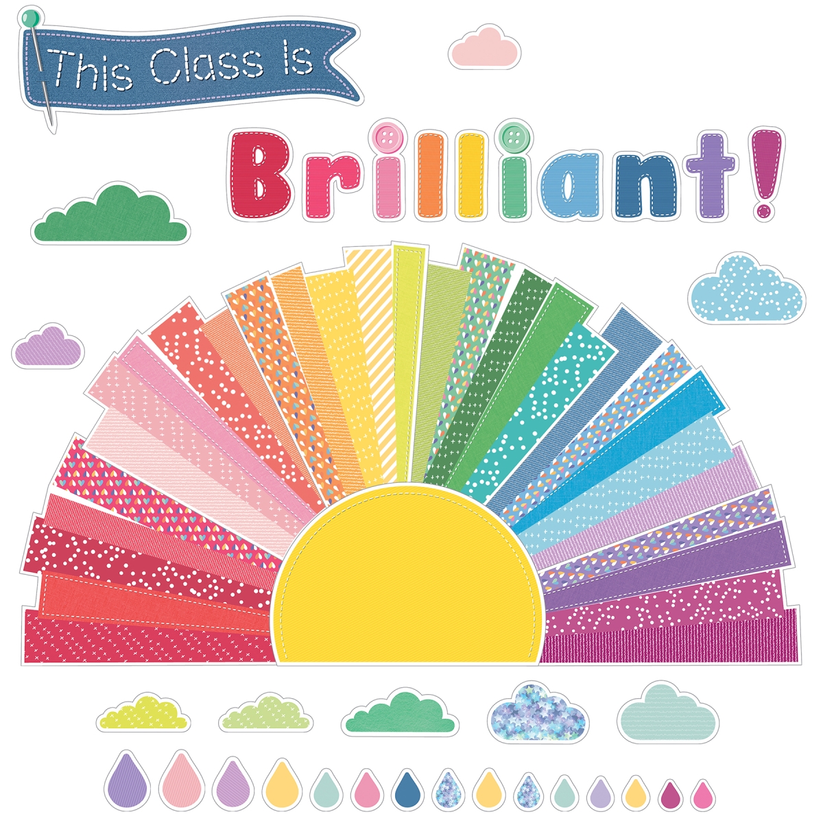 Picture of Carson Dellosa Education CD-110597 Crafty & Cool This Class Is Brilliant Bulletin Board Set
