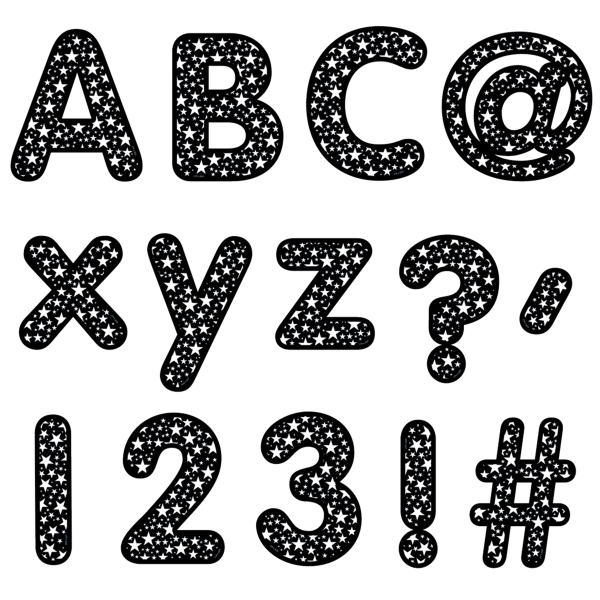 CTP11035 Core Decor Stars on Black Designer Letters