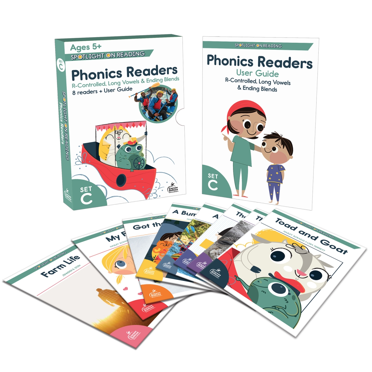 Picture of Carson Dellosa Education CD-705526 Spotlight on Reading Phonics Readers Set C with 8 Books