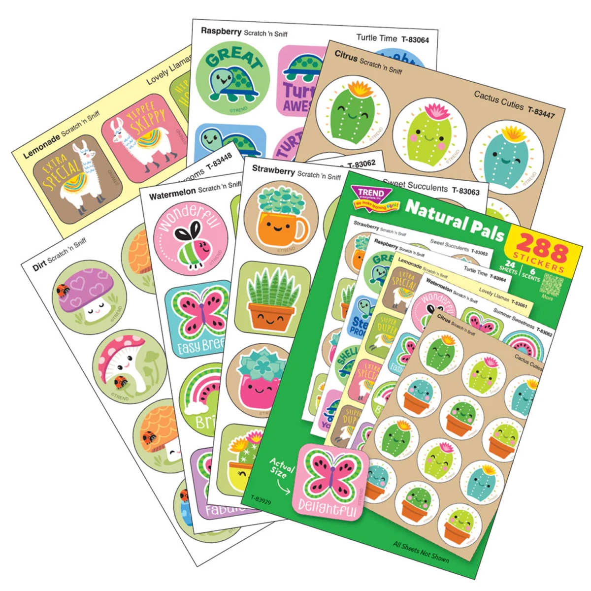 T-83929 Natural Pals Scratch-N Sniff Stinky Stickers Pack
