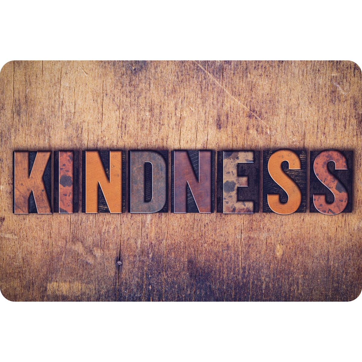 Picture of Ashley Productions ASH91587 15.5 x 23.5 in. Kindness Letterpress Welcome Mat