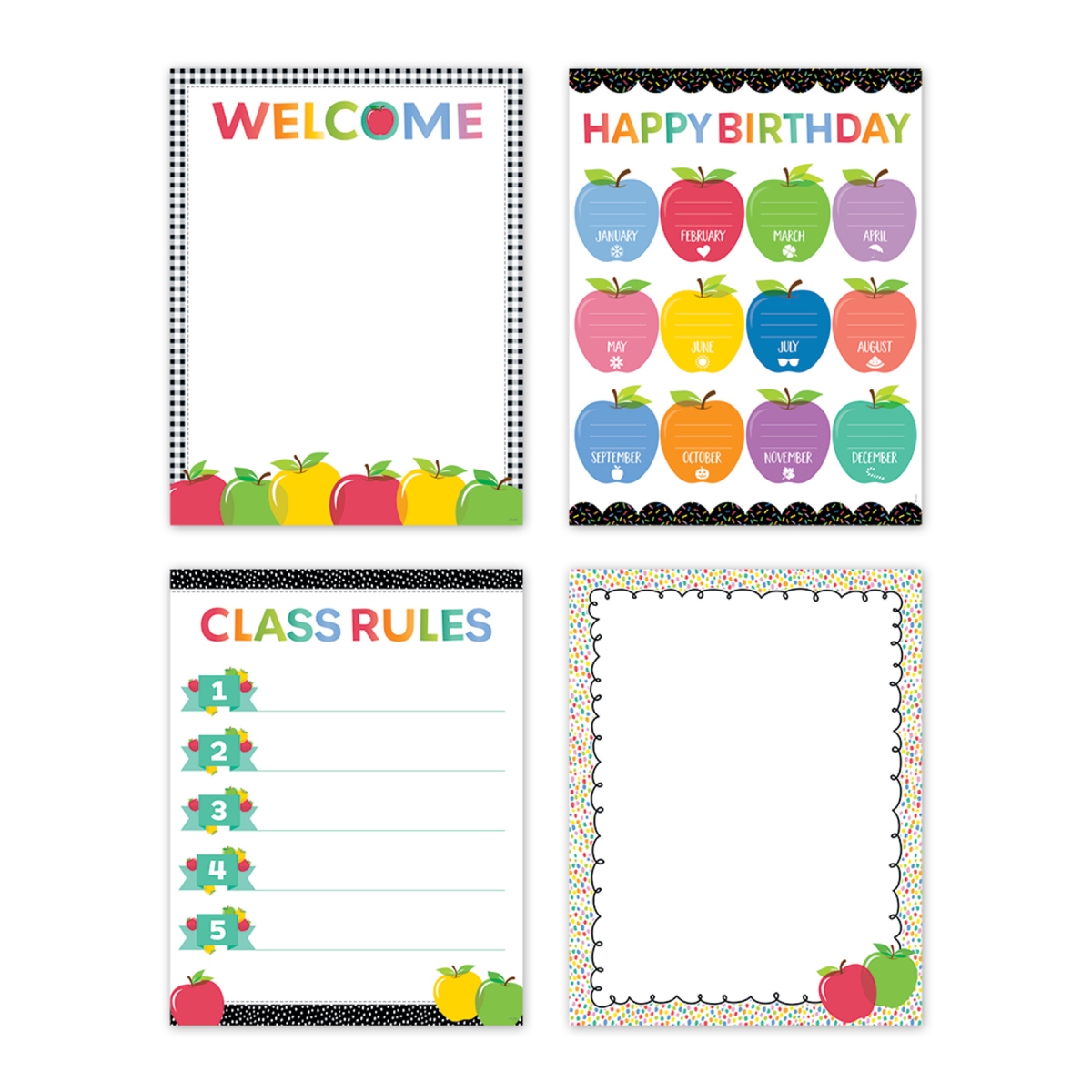 Picture of Creative Teaching Press CTP11041 17 x 22 in. Apple Time Classroom Essentials 4-Chart Pack