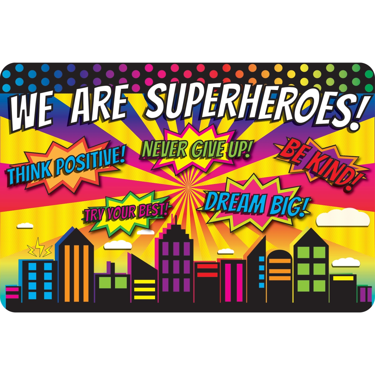 Picture of Ashley Productions ASH91581 15.5 x 23.5 in. Superhero Welcome Mat